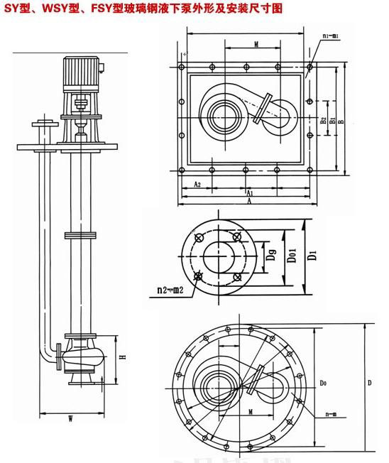 FSY型、WSY型立式玻璃鋼液下泵